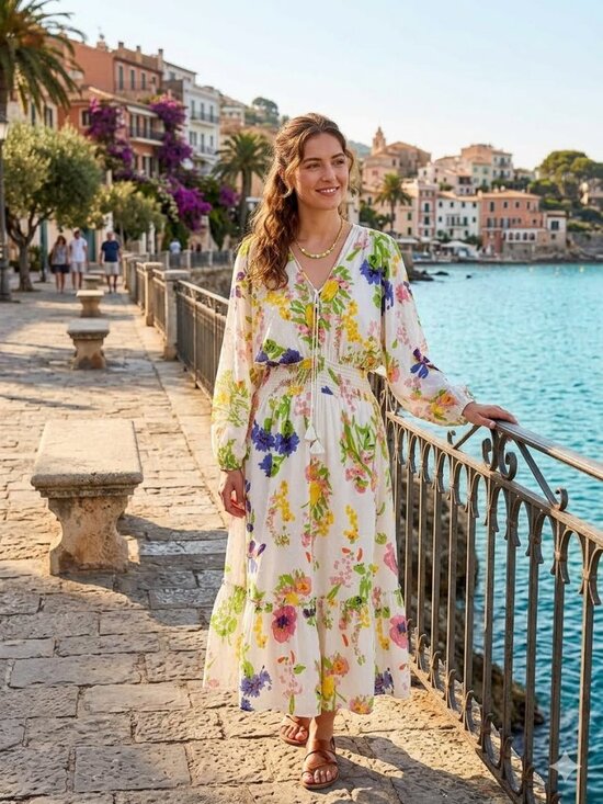 Rose & Rose Dresses & Skirts - NWT Rose & Rose Dobby Floral Bohemian Cotton Maxi Dress Sz L